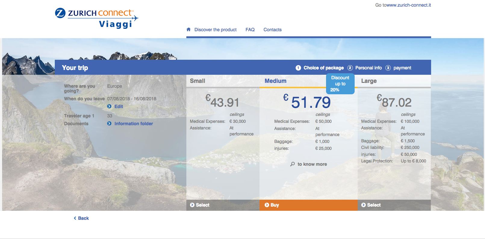 buy zurich travel insurance online