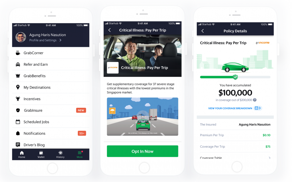 Grab Insurance Icon Grab & Income Launch Microinsurance Product