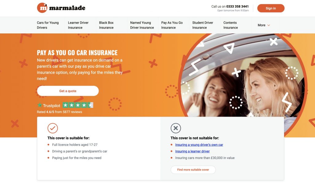 Marmalade launches Pay As You Go car insurance