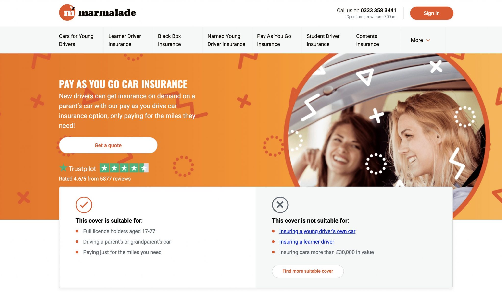 Marmalade Car Insurance Log In