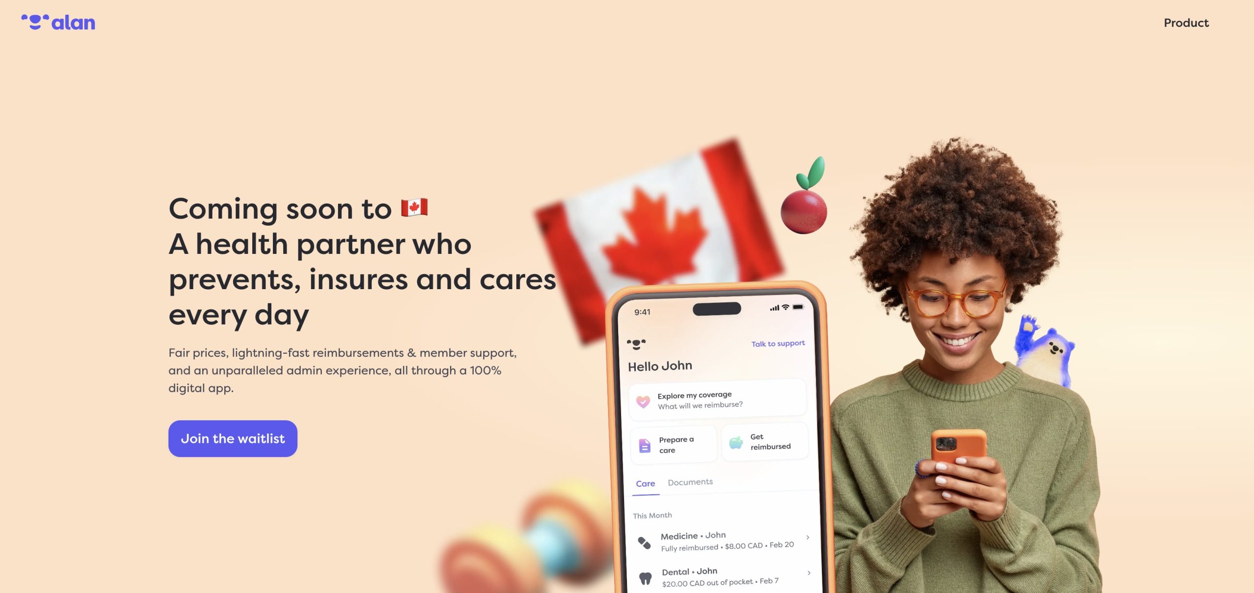 Alan to enter Canada